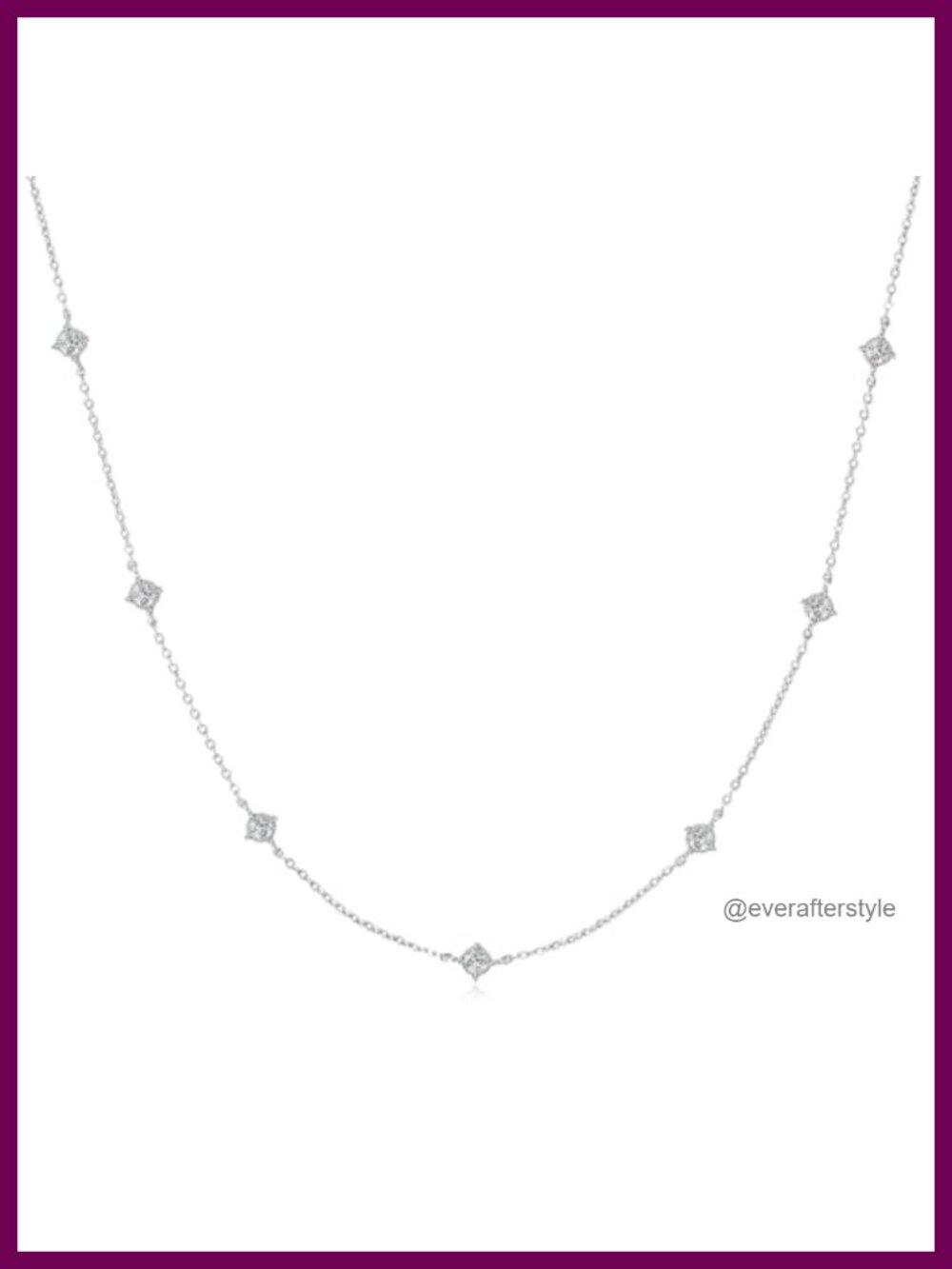 Moissanite Station Choker Necklace 18K Gold Plated S925 16+2in
